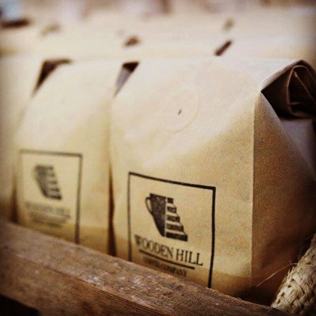 Wooden Hill Coffee Company beans in compostable kraft bags